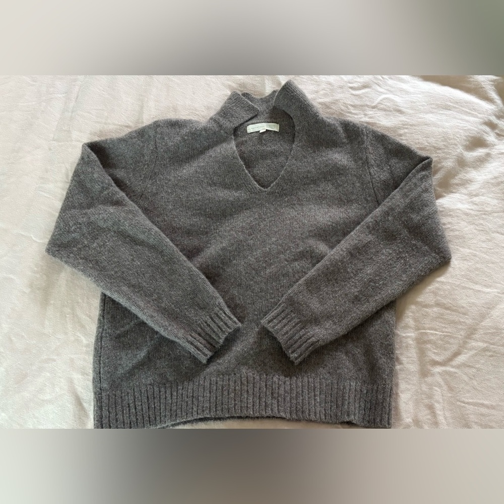 Hansel from Basel cashmere polo sweater hazelnut size 2